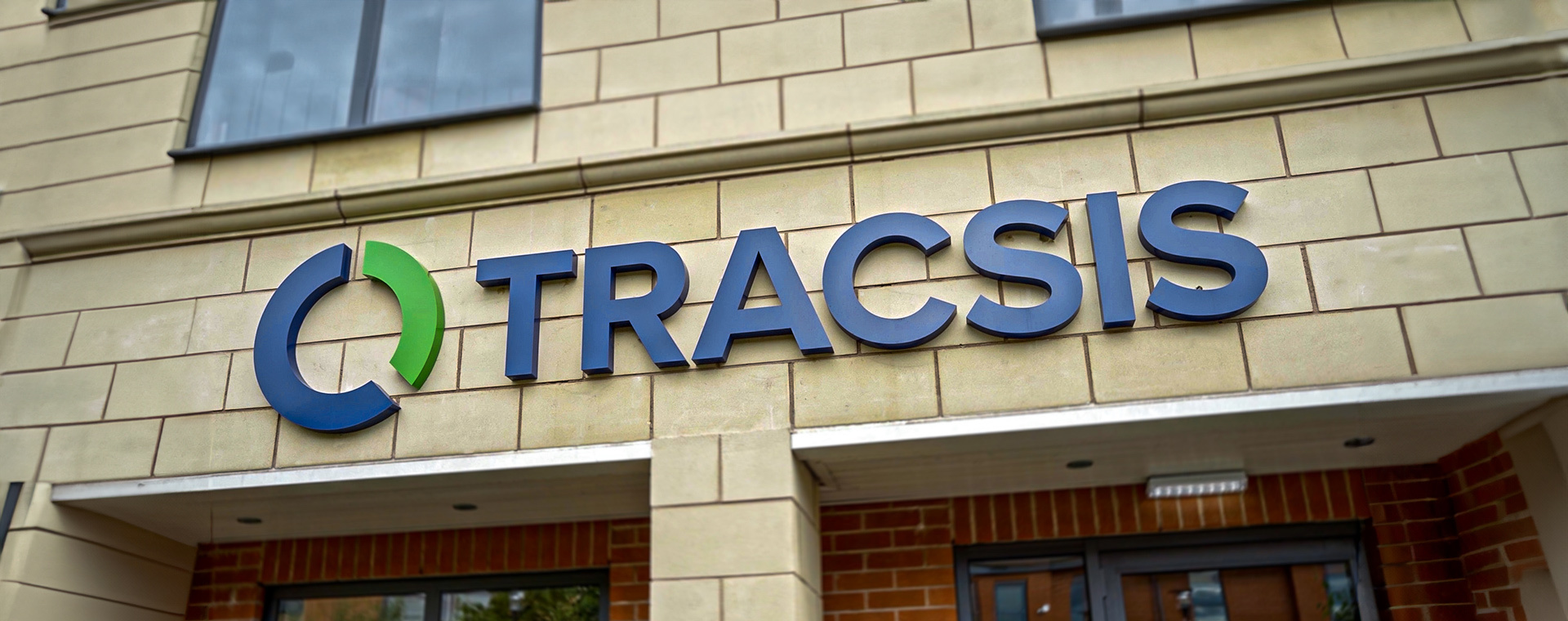 Tracsis signage on a building