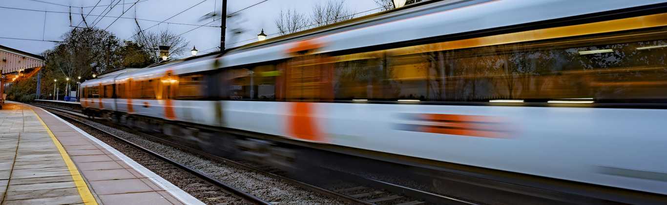 A blurred train.